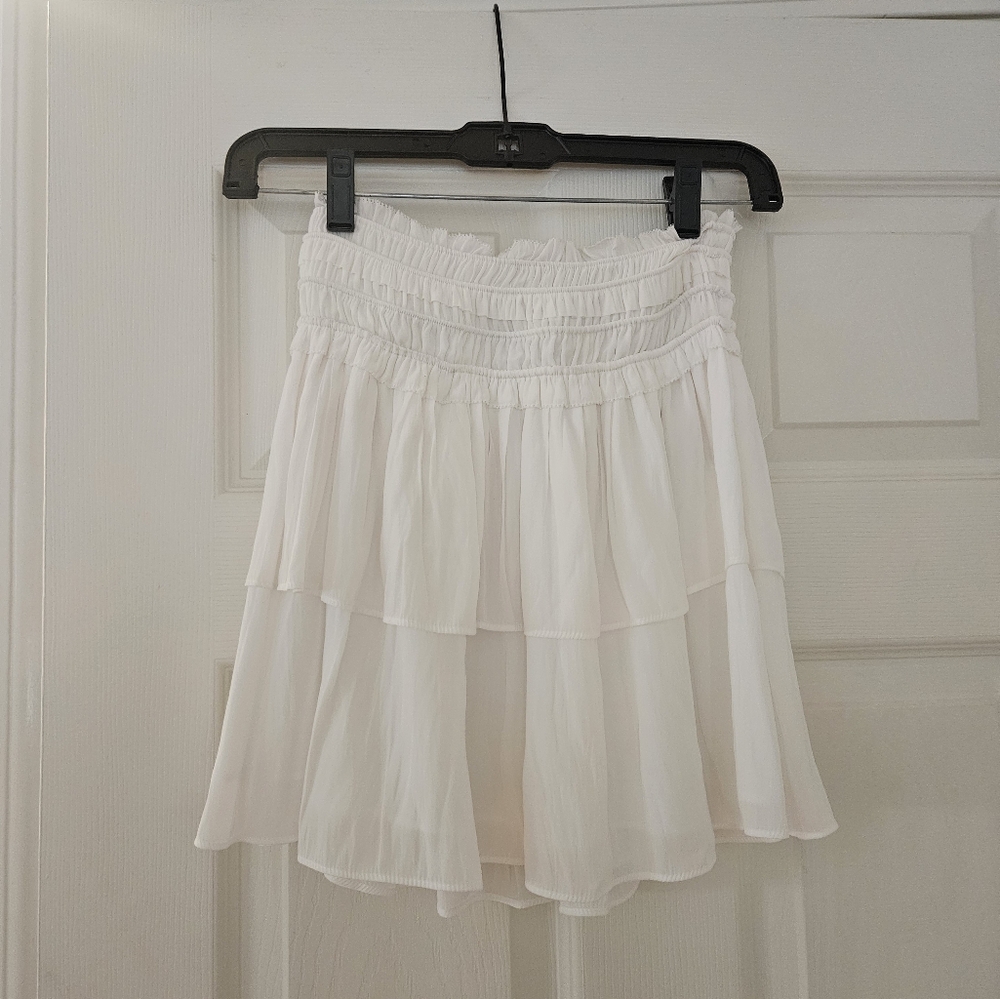 NWT RAMT BROOK White Tiered Skirt XXS